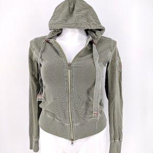Nike sweater with hood distress look